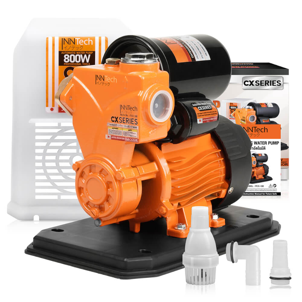 ปั๊มน้ำอัตโนมัติ INNTECH รุ่น ITCX-180 CX SERIES 800W ฝาครอบสีขาว_8
